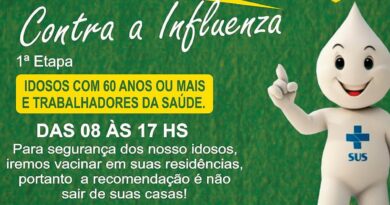 D. Lucinda, Jordão e Areias de Baixo recebem vacinação a partir de quarta-feira (15/04).