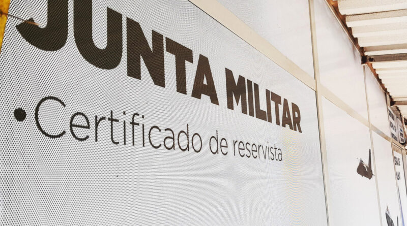 Fachada da Junta do Serviço Militar de Governador Celso Ramos, no Bairro Ganchos do Meio